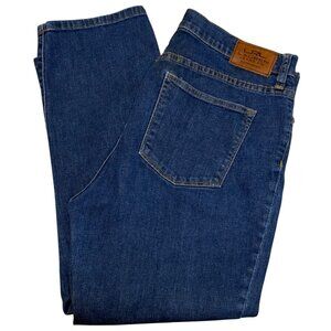 LRL Ralph Lauren Womens Ankle Jeans Size 14 Cropped Dark Blue Denim Straight Leg